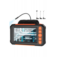 Monitörlü Çift Kameralı 10 Mt Sert Kablo Yılan Endoskop Kamera 8 Mm 4.3 Inc