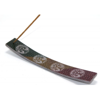 Obsidian Taşı Hayat Ağacı Tasarımı Kayık Tütsülük Ksk2218