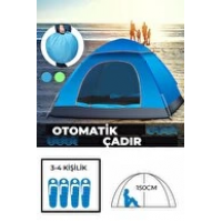 Otomatik Havada Açılan Su Geçirmez Çadır 4 Kişilik