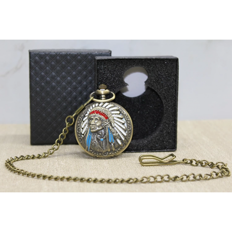 Özel Kutulu Kızılderili Köstekli Saat Alk4677