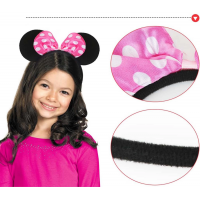 Pembe Fiyonklu Minnie Mouse Tacı Mini Kulak