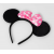 Pembe Fiyonklu Minnie Mouse Tacı Mini Kulak