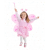 Pembe Kelebek Kız Seti – 50 Cm Kelebek Kanadı, Taç Ve Asa