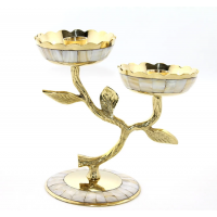 Pirinç Sedefli 2'li Şamdan 5934