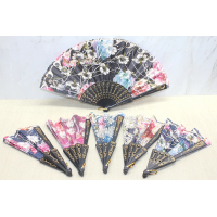 Plastik Çiçek Desenli Yelpaze Alk3571