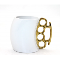 Porselen Muşta Tasarımlı Kupa Bardak  Alk2394a