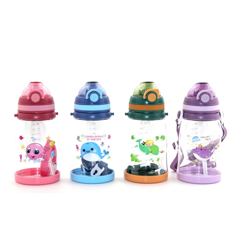 Renkli Pipetli Suluk 550 Ml Bpa İçermez Alk2969