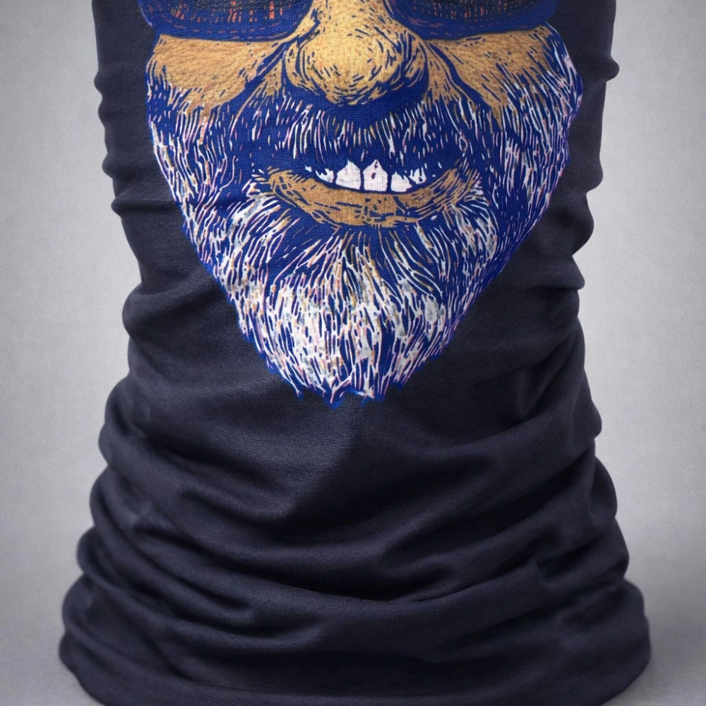 Sakallı Yüz Desenli Baf Buff – Çok Amaçlı Boyunluk  Maske 1 No