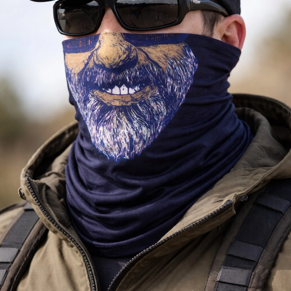 Sakallı Yüz Desenli Baf Buff – Çok Amaçlı Boyunluk  Maske 1 No