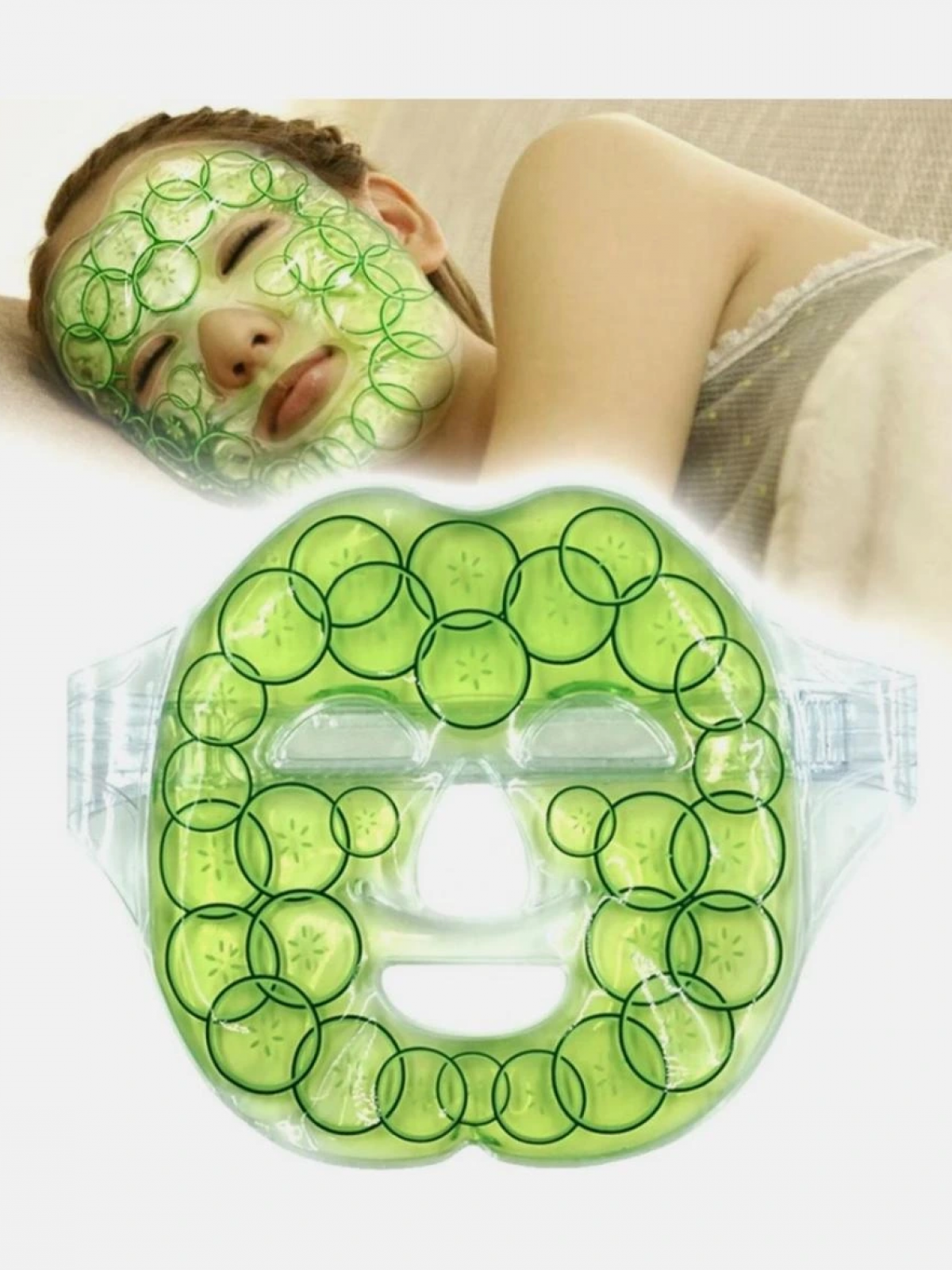 Salatalık Desenli Termojel – Soğuk Sıcak Kullanım, Rahatlatıcı Jel Ped