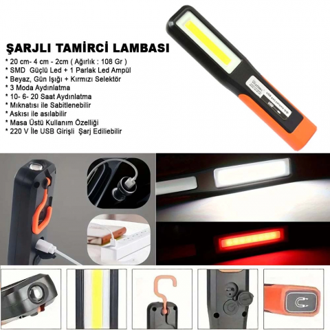 Şarjlı Tamirci Lambası  Wt-297