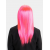 Şeker Pembesi Koyu Pembe Renk Uzun Düz Parti Peruğu