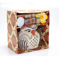 Seramik Baykuş'lu Buhurdanlık Seti No:02