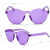 Sert Mika Oval Şekilli Çerçevesiz Mor Gözlük Retro Parti 5x14 Cm