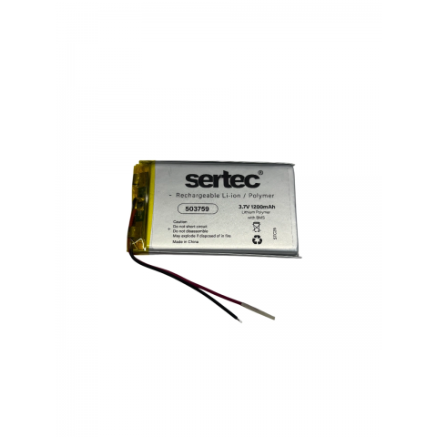 Sertec 503759 3.7v 1200 Mah Li-polymer Pil (devreli/1.5a)