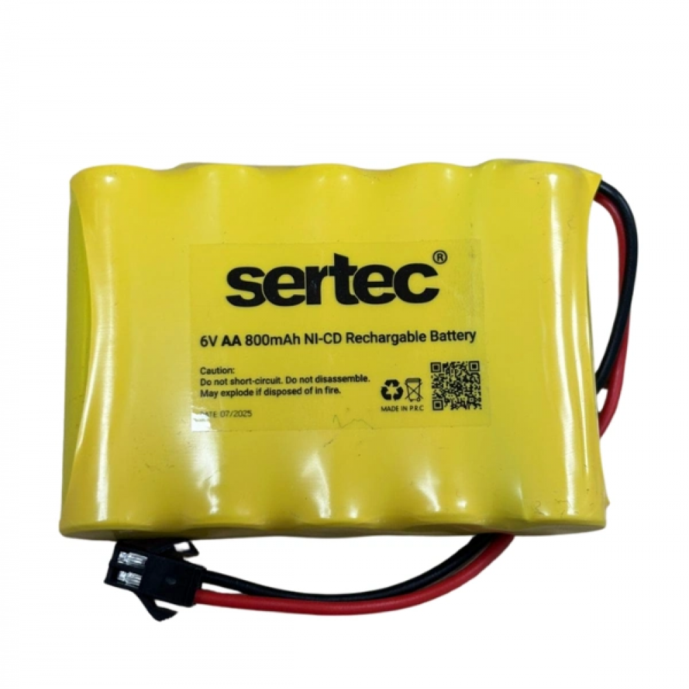 Sertec 6v 5s1p Aa 800 Mah Kablo + Siyah Konnektörlü Oyuncak Pili