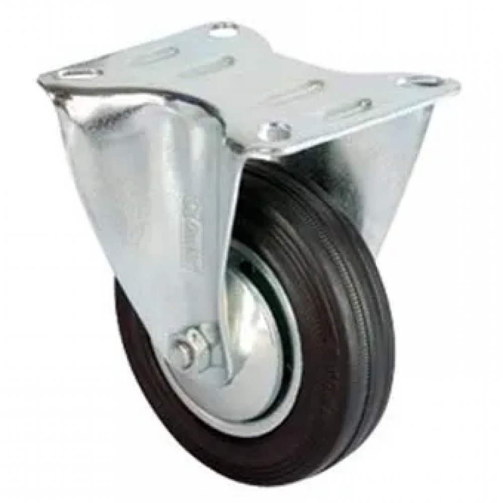 Servis Tekeri - Tablalı Siyah Sabit - Çap 100 Mm