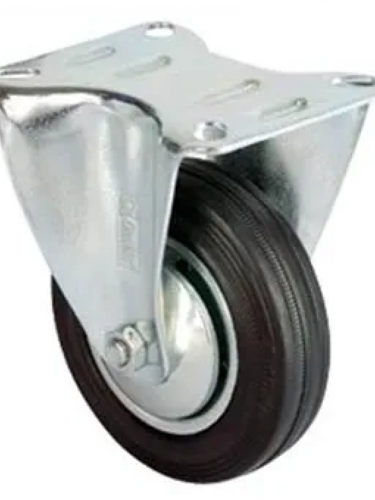 Servis Tekeri - Tablalı Siyah Sabit - Çap 150 Mm