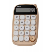 Sevimli Kare Tuşlu 10 Haneli Ldc Ekran Hesap Makinası Kahverengı
