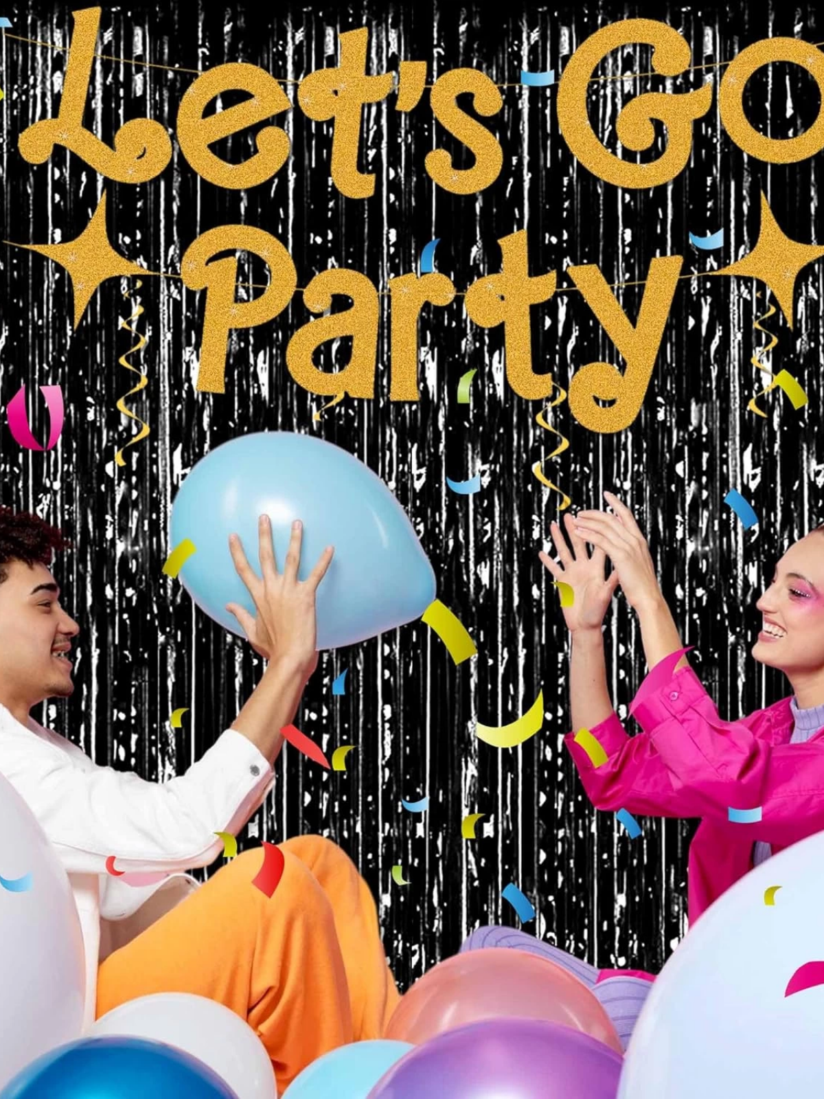 Siyah Renk Ekstra Metalize Parlak Saçaklı Arka Fon Perde İthal A Kalite 1x2 Metre