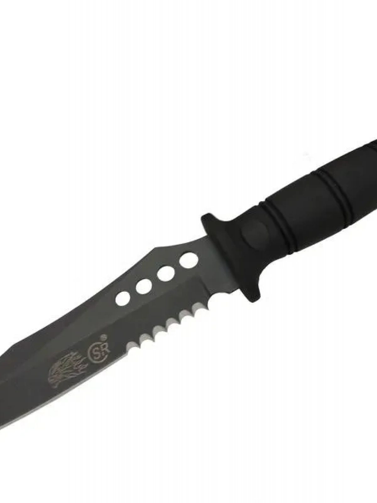 Sr S008b Lejyoner Tırtıklı Outdoor Bıçağı 29 Cm - Kauçuk Sap, Perçinli