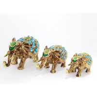 Swaroski Taşlı 3'lü Fil Figürü Alk1892