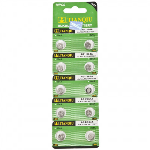 TıanQıu Ag1 Lr621/364 Alkalin 10'lu Düğme Pil