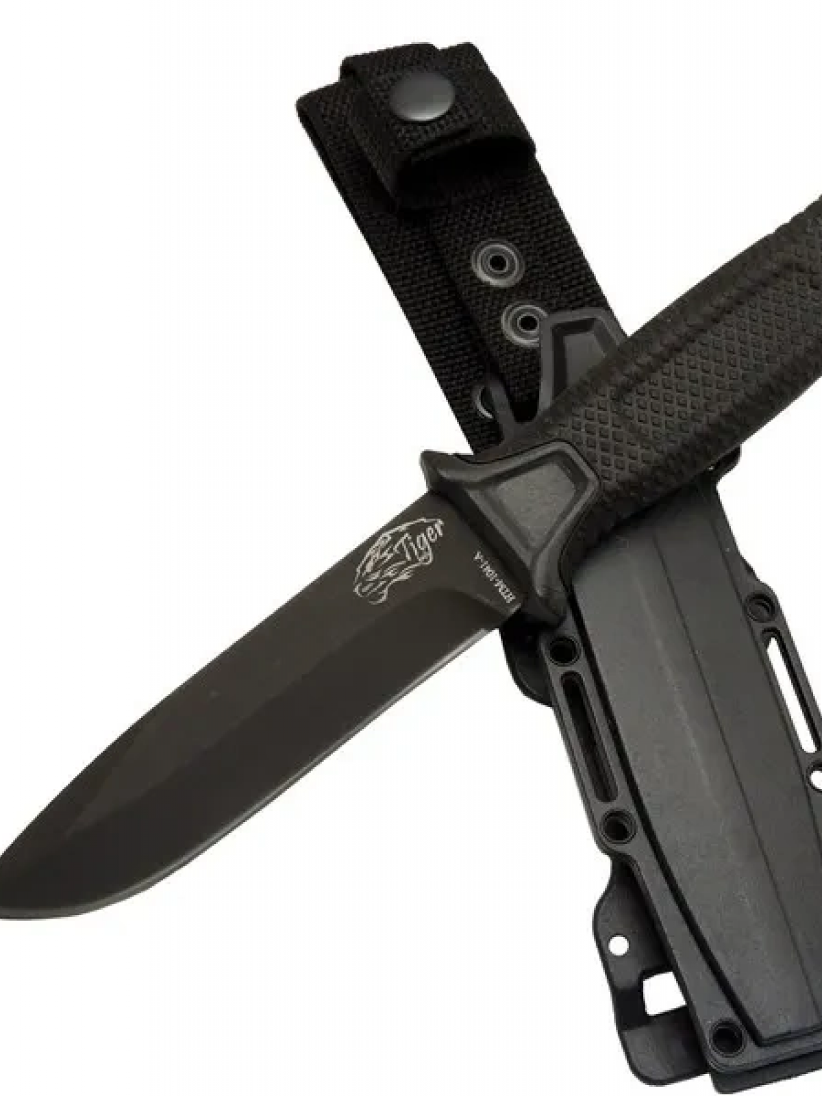 Tiger Tactical Htm 1041 A Siyah Outdoor / Survival Bıçak 27cm - Kauçuk Sap, Kılıflı, Kutulu
