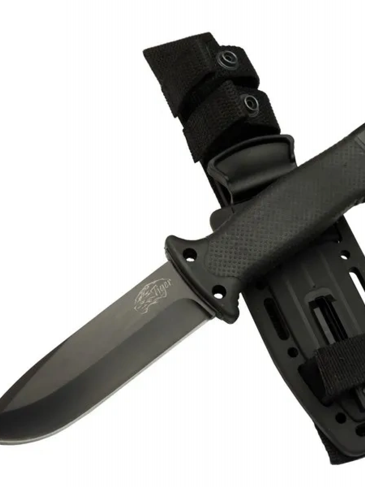 Tiger Tactical Htm 3321 A Siyah Outdoor / Survival Bıçak 27cm - Kauçuk Sap, Kılıflı, Kutulu