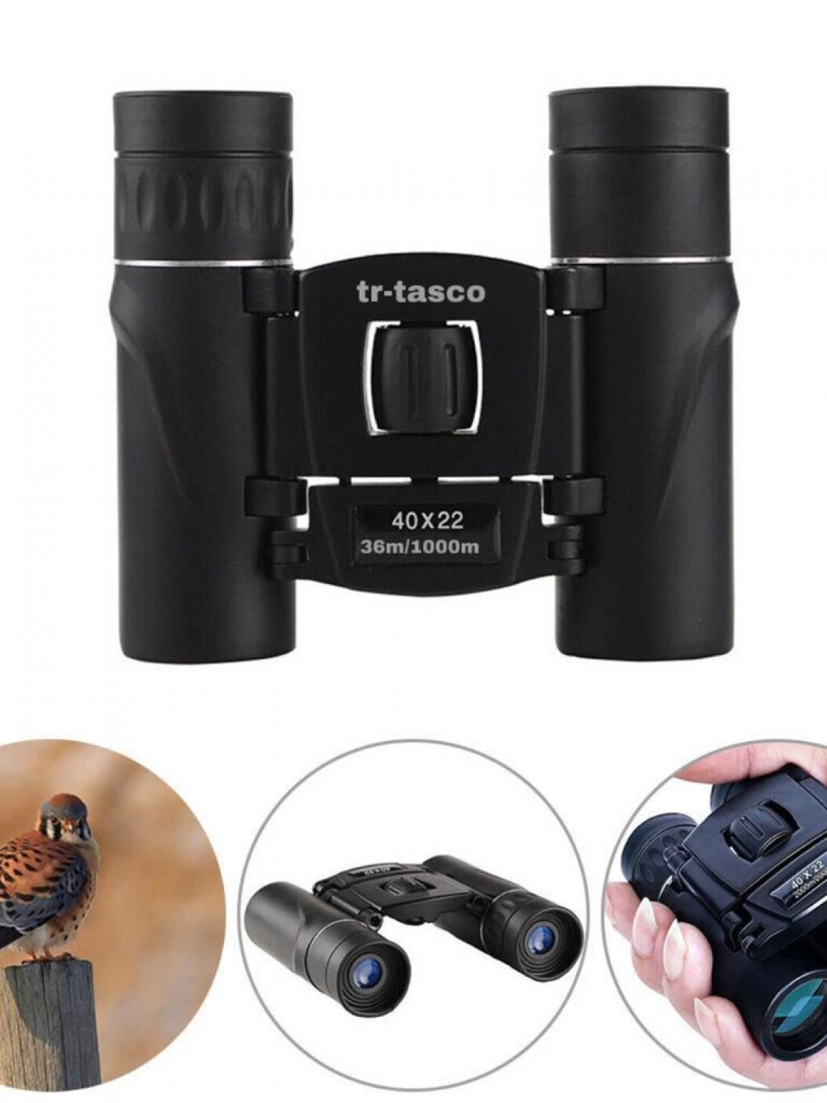 Tr  40x22 Cepte Taşımalı Kauçuk Kaplamalı Mini Dürbün  1000m/36m