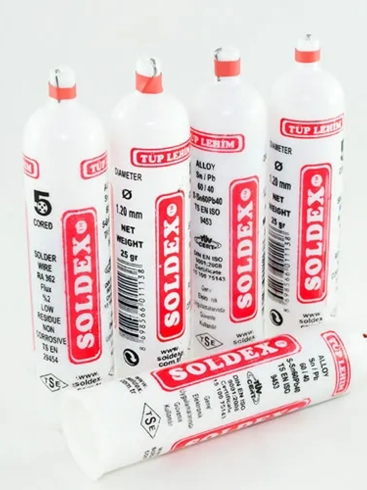 Tüp Lehim 1,2 Mm 25 Gr - 5 Kanallı, Sn:60 / Pb:40