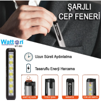 Type-c Girişli Mıknatıslı Şarjlı Cep Feneri  Wt-333