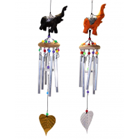 Üstü Ahşap Altı Metallı Filli Rüzgar Çanı 1/3