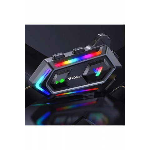 Y20 Max Motosiklet Bluetooth 5.3 Kask Intercom 2 Kişi 300 Metre Eşleşme Özellikli