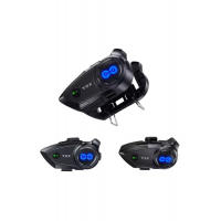 Y5x Rgb Işıklı Intercom 5 Kişi Bağlantılı 1000mah Motosiklet Bluetooth Kulaklık Seti