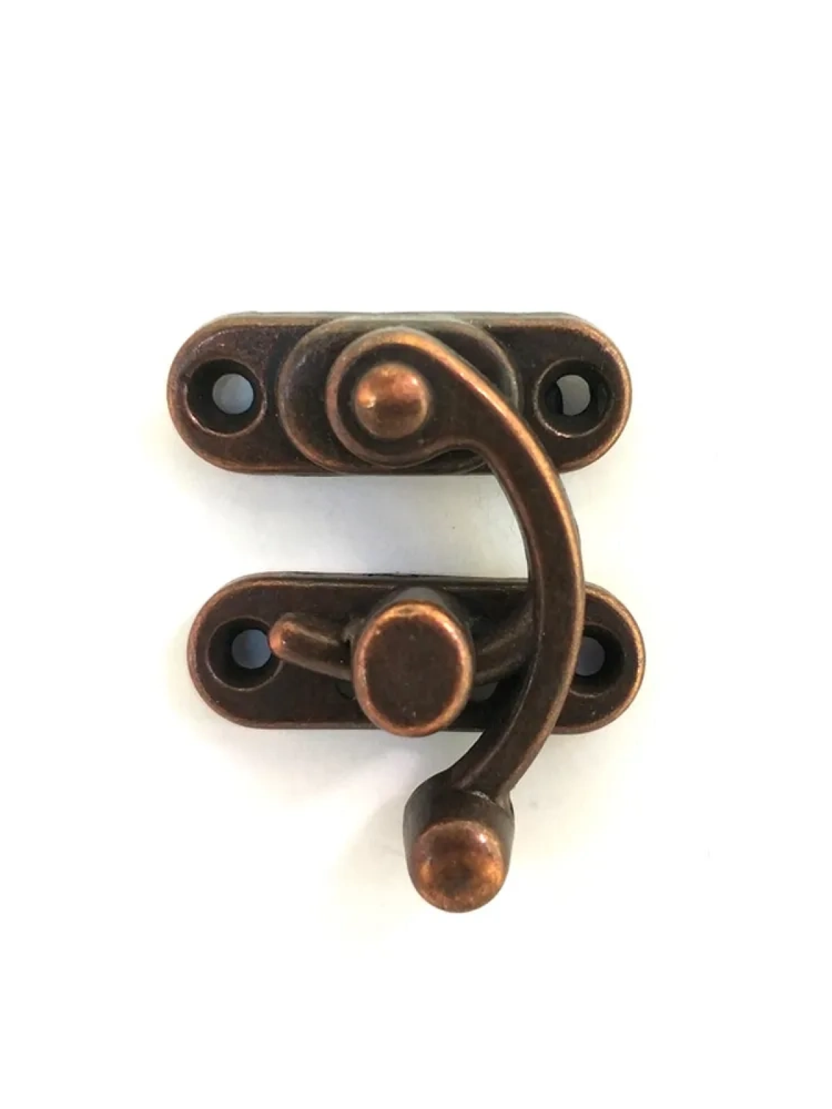 Yay Gözü, Ahşap Kutu Klipsi - Büyük 37x45 Mm, Antik, 1 Adet