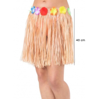 Yetişkin Ve Çocuk Uyumlu Saman Renk Püsküllü Hawaii Luau Hula Etek 40