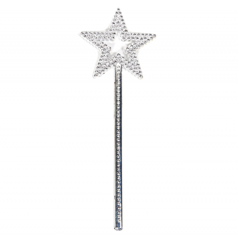 Yıldız Model Peri Asası Melek Asası Prenses Asası Metalize Gümüş Renk