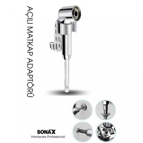 105° Açılı Matkap Adaptörü Seti – 1/4” Hex Şaftlı