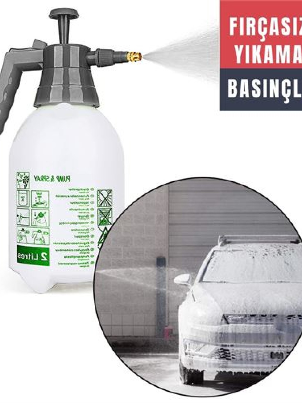 Basınçlı Köpük Püskürtme Sprey Şişe Oto Yıkama Pompası Köpük Püskürtme Şişesİ