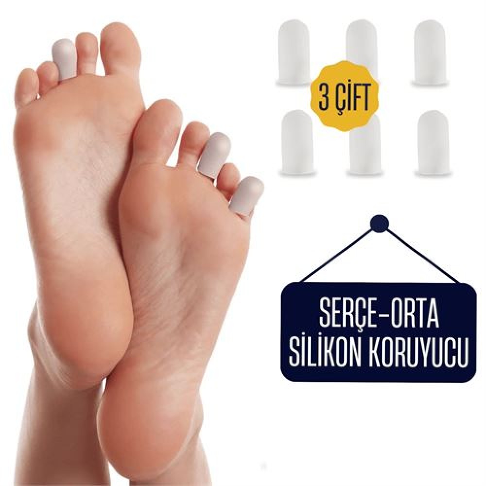 6 ADET Serçe Parmak İçin Silikon Koruyucu