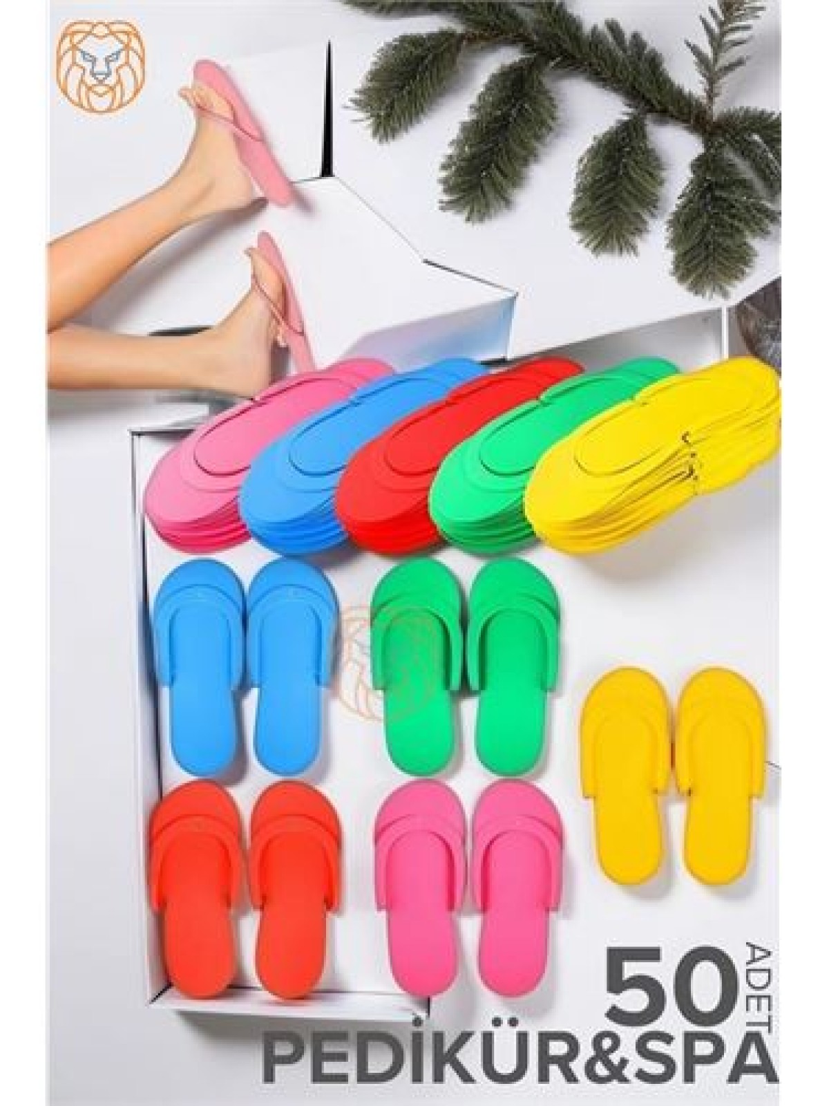 Tek Kullanımlık Pedikür Terliği - Spa Terliği Kullan-at Terlik 50 ÇİFT