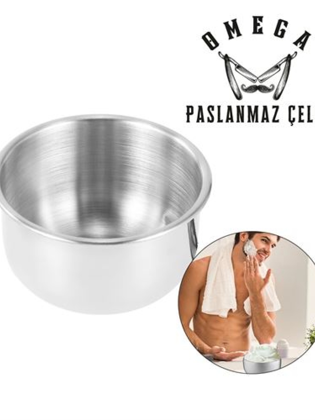 Omega Paslanmaz Çelik Tıraş Tası