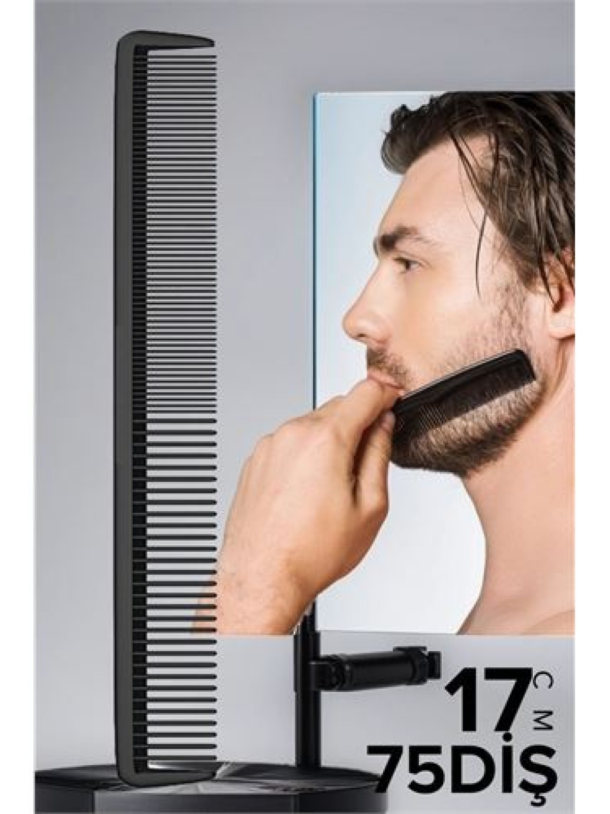 Elize İnce Uzun Sakal Bıyık Tarağı