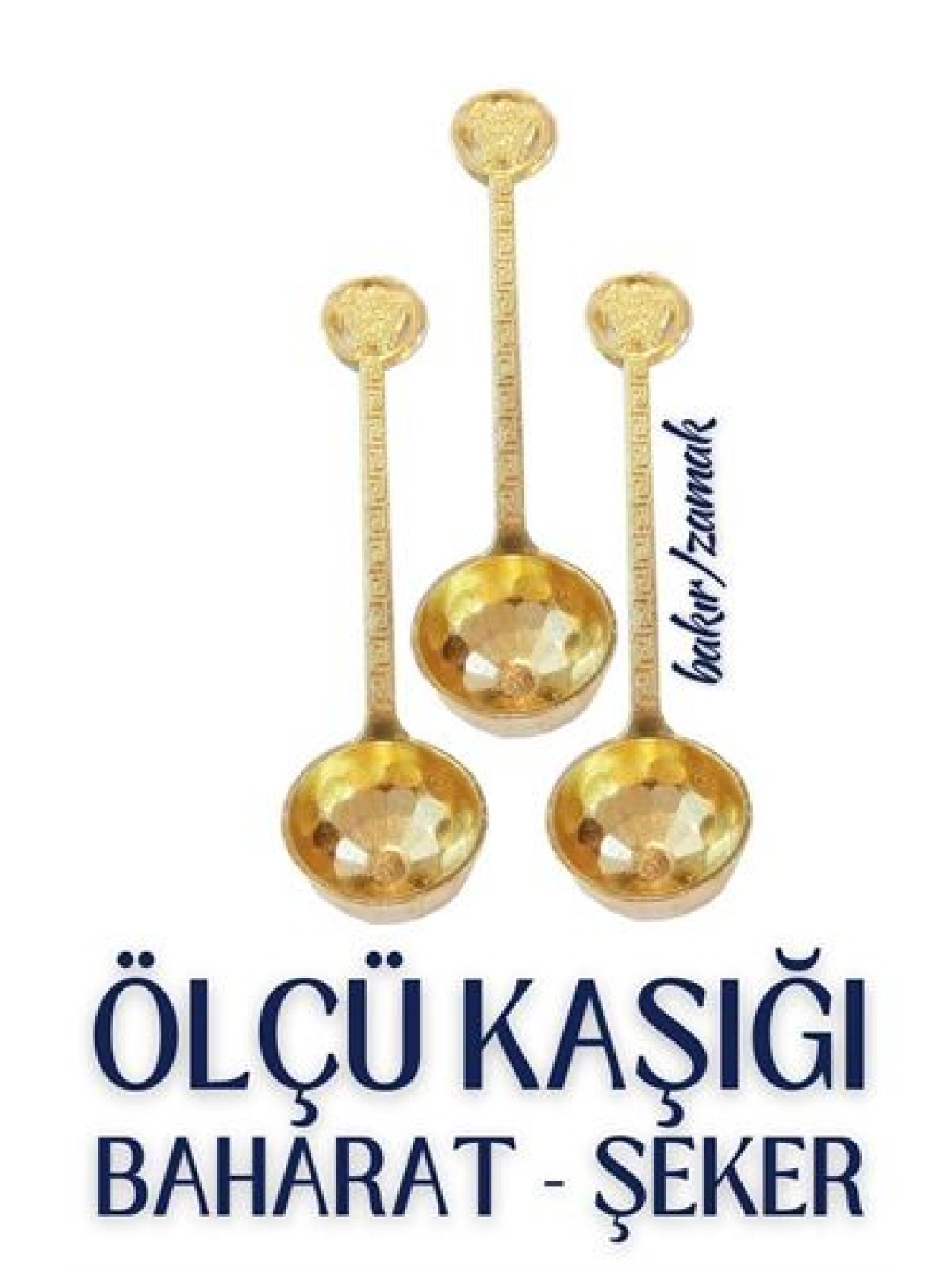 3 lü Şeker ve Ölçü Kaşığı Vintage Design