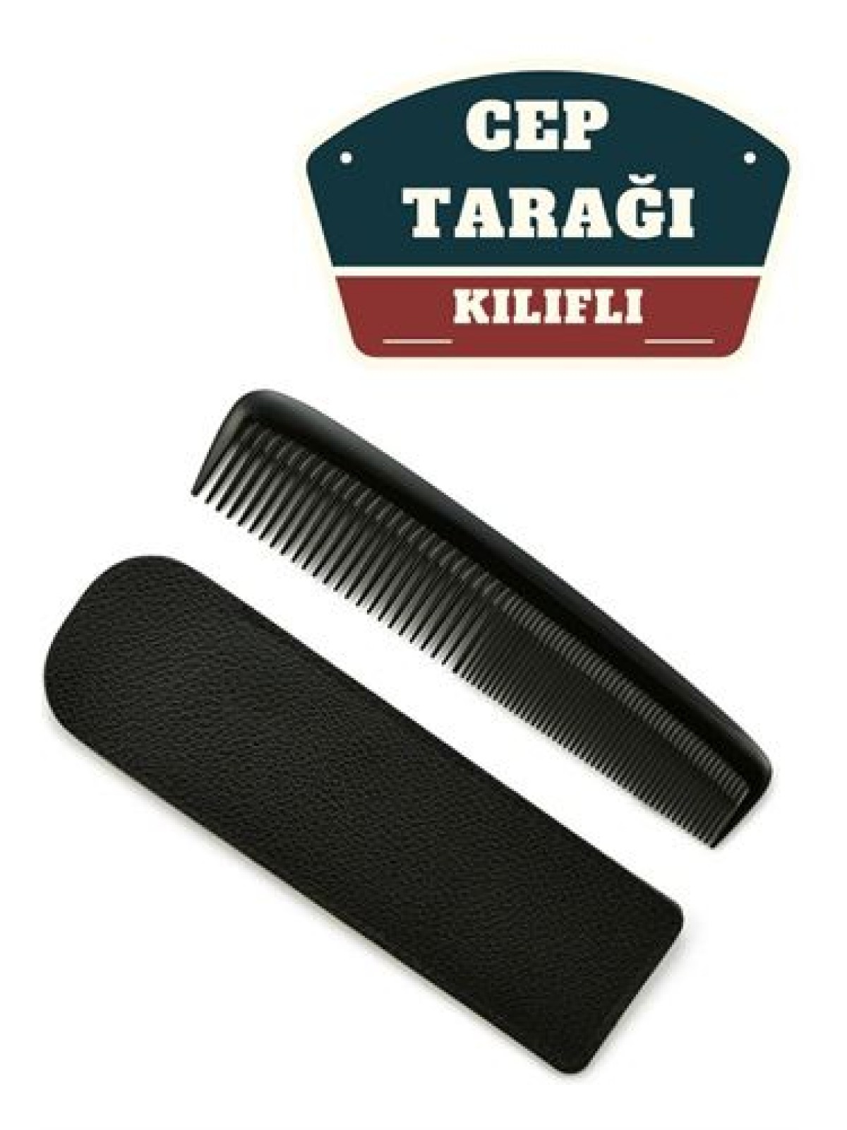 Kılıflı Cep Tarağı – 14 x 3 cm | Kompakt, Şık ve Taşınabilir Erkek Bakım Tarağı