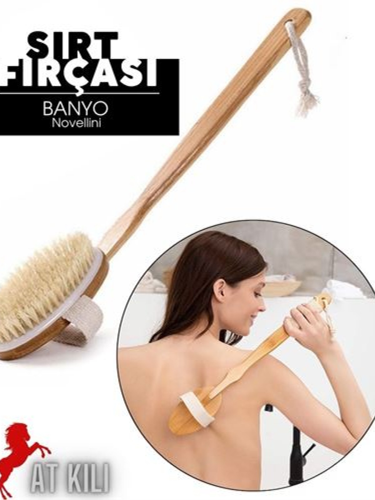 Novellini Doğal Banyo Sırt ve Selülit Fırçası