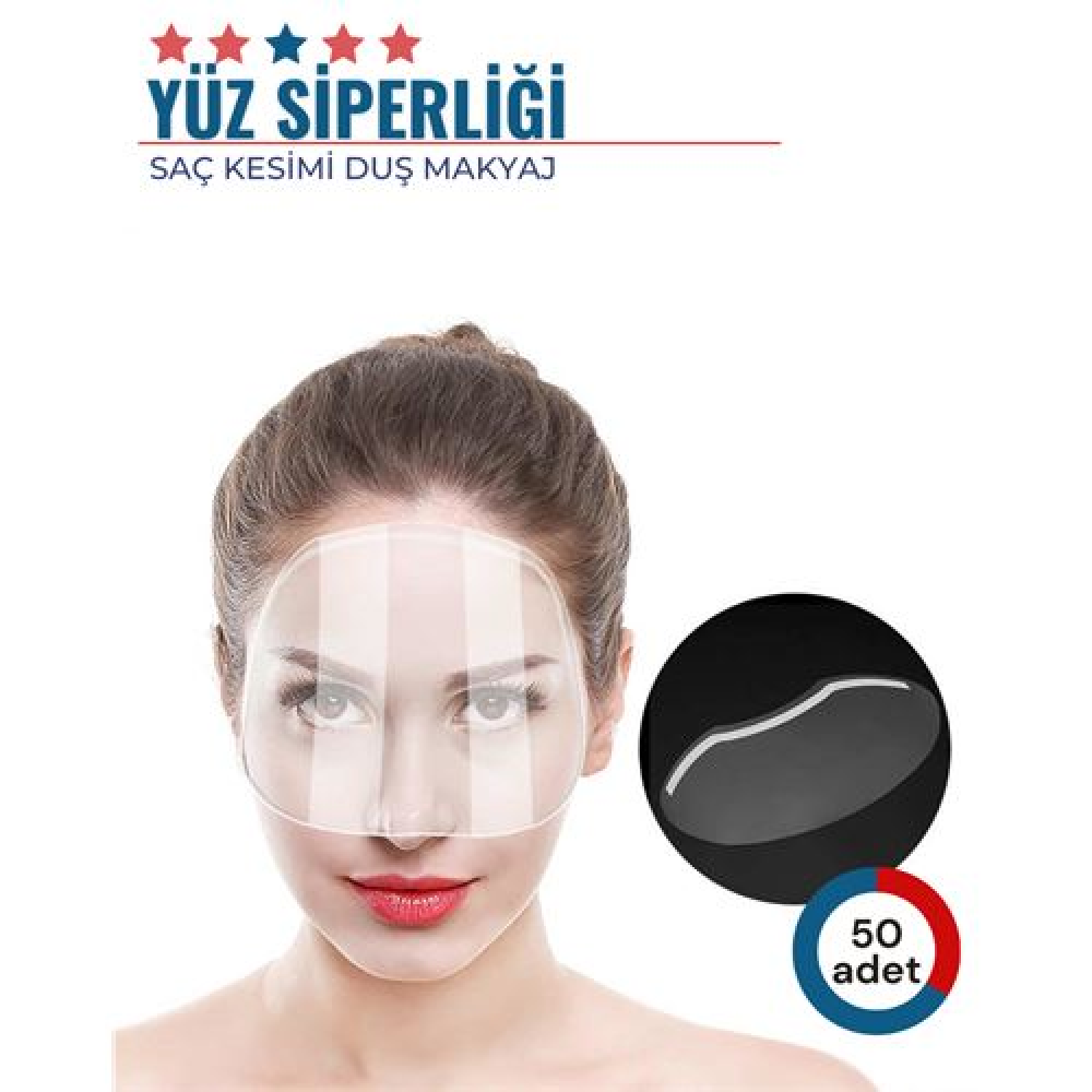 50 Adet Saç Kesimi Duş Makyaj Yüz Koruma Siperliği 50 Adet Saç Kesimi Duş Makyaj Yüz Koruma Siperliği