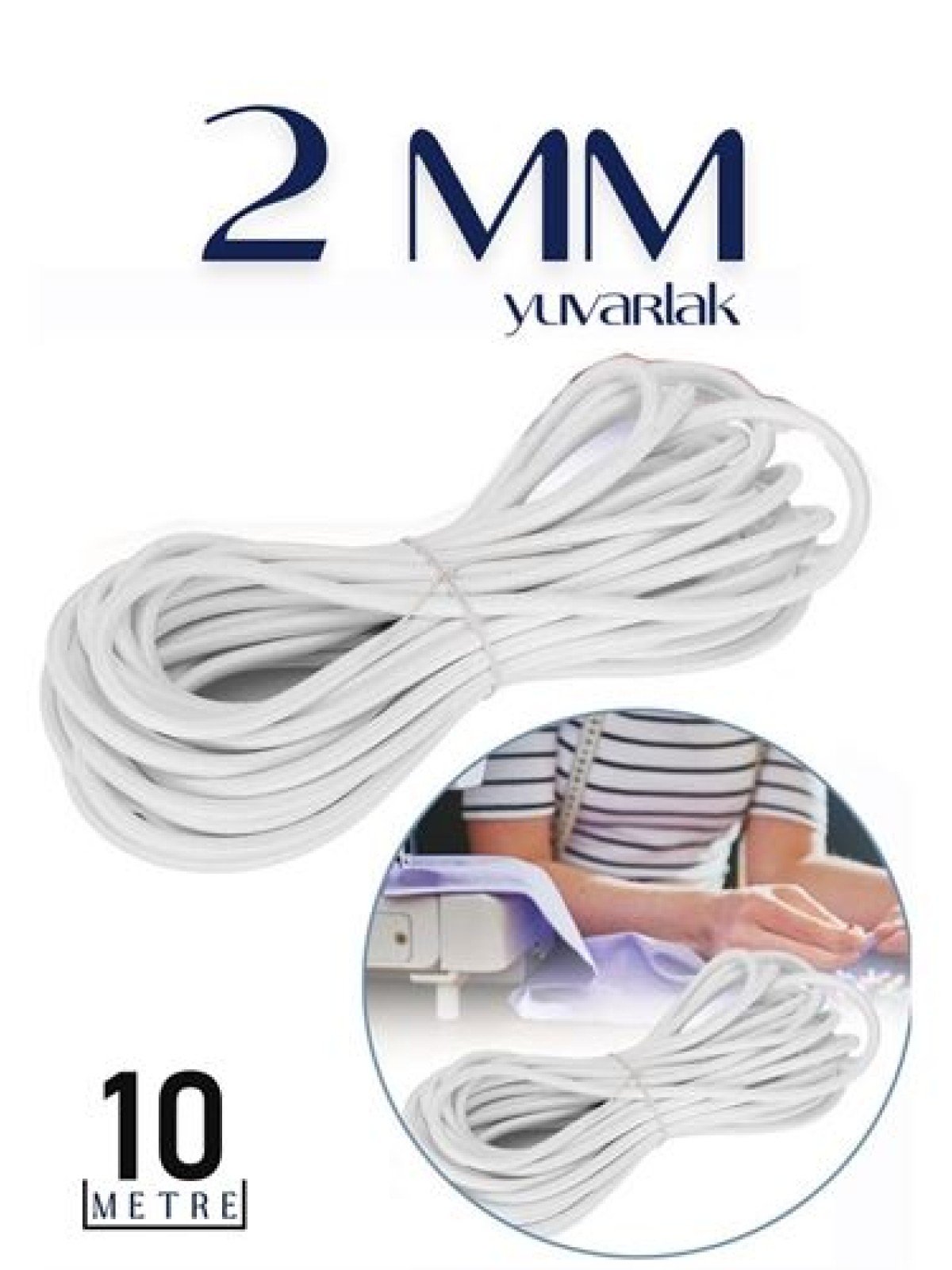 Bel Paça Giysi Lastiği 2 mm 10 Mt