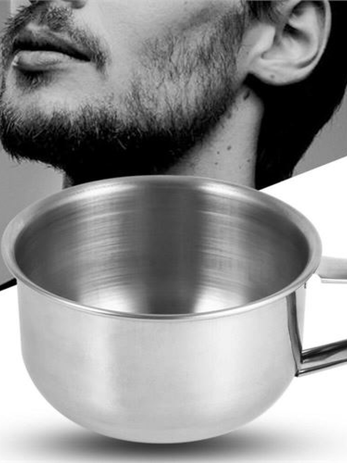 Paslanmaz Çelik Tıraş Tası Sabun Köpürtme Kasesi